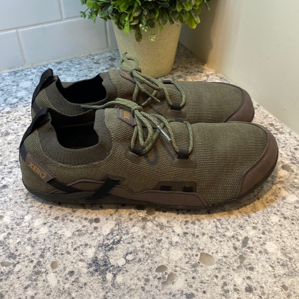 Xero Oswego Men Sz 10 Zero Drop Minimalist Comfort Barefoot Shoe Loden Green.